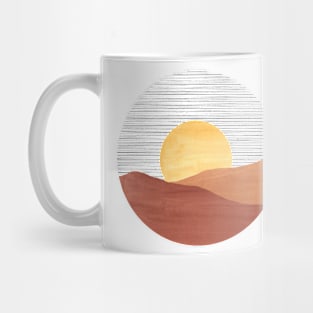 Abstract circle sunset Mug